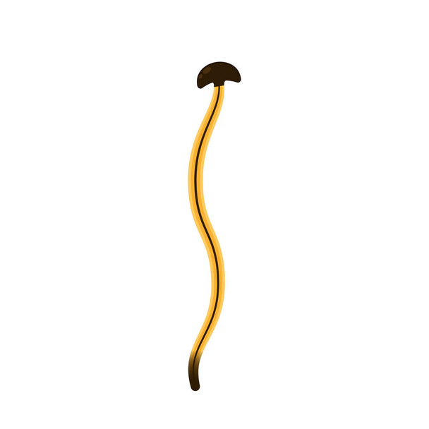 Hammerhead vector. Hammerhead worm op witte achtergrond. Met kop zwart als een hamerbijl of een bijl en zwarte staartpunt. - Vector, afbeelding