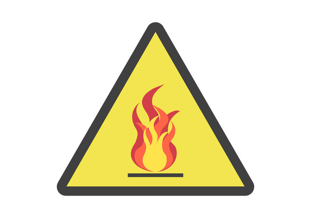 Renkli üçgen yangın riski işareti - Vektör, Görsel