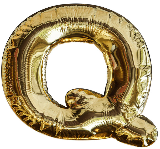 Золота кольорова куля літери Q 3d рендеринга
. - Фото, зображення