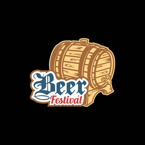 Beer themed vector or logo design, suitable for brand labels for beverage companies or bar businesses - Διάνυσμα, εικόνα