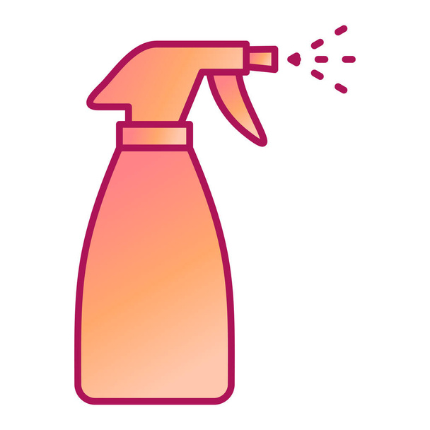ícone de garrafa de spray de limpeza. delinear ilustração do sinal de vetor detergente líquido para alma isolada sobre fundo branco - Vetor, Imagem