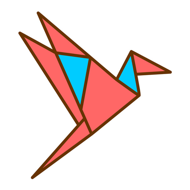 Origami papel ave vector ilustración
 - Vector, imagen
