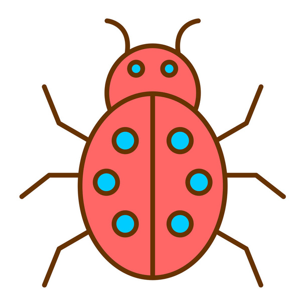Uğur böceği. Web simgesi basit illüstrasyon - Vektör, Görsel