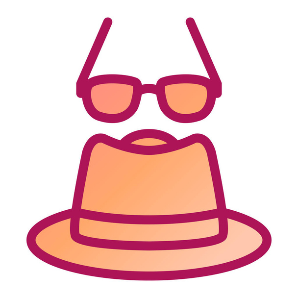 zonnebril en hoed met bril en snor vector illustratie ontwerp - Vector, afbeelding