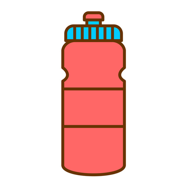 water bottle icon. outline illustration of thermos jar vector and fill style for web - Vektor, obrázek
