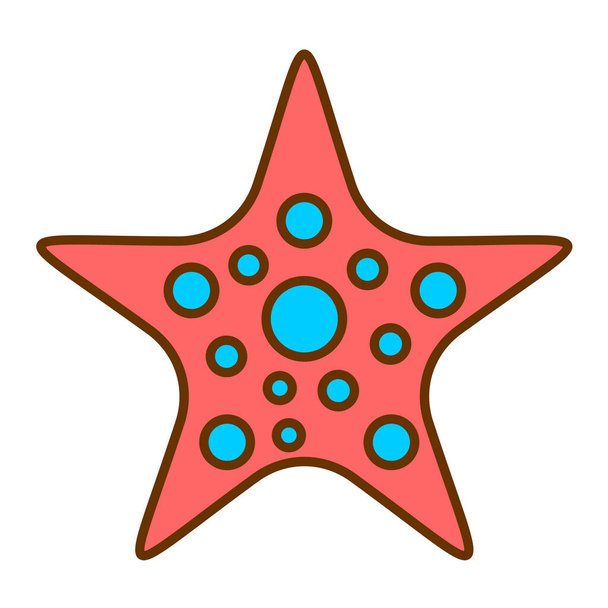 étoile de mer icône vectoriel illustration - Vecteur, image