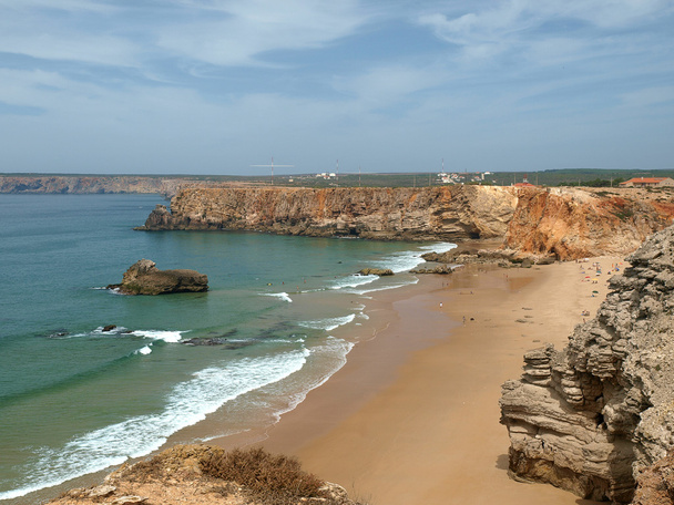 Monumental cliff coast near Cape St Vincent, Portugal - Photo, Image