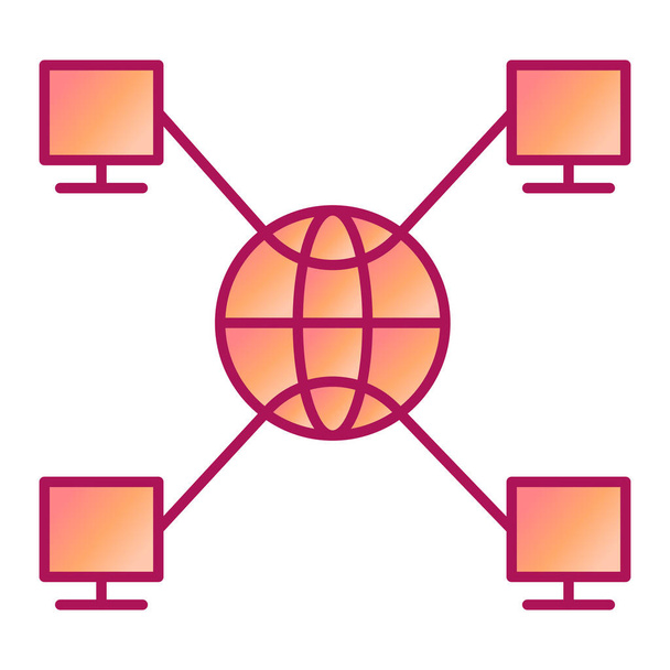 іконка спільного використання мережі Векторна ілюстрація
 - Вектор, зображення