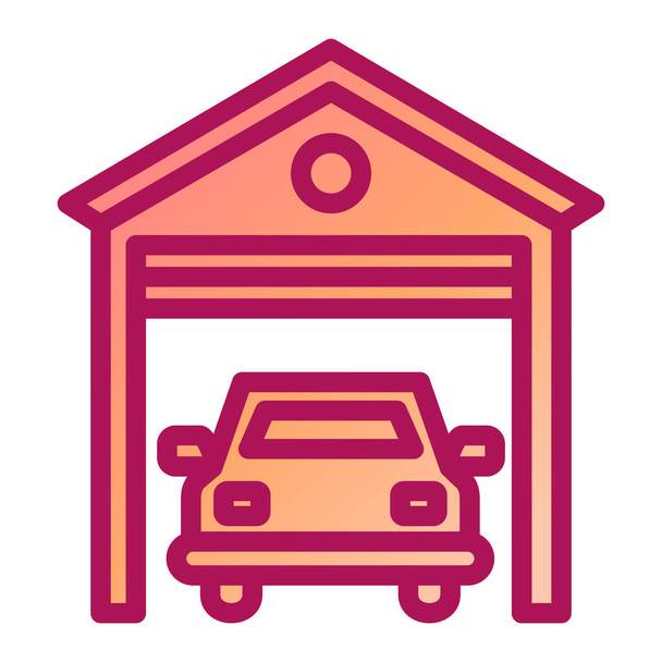 auto garage icona vettoriale illustrazione - Vettoriali, immagini