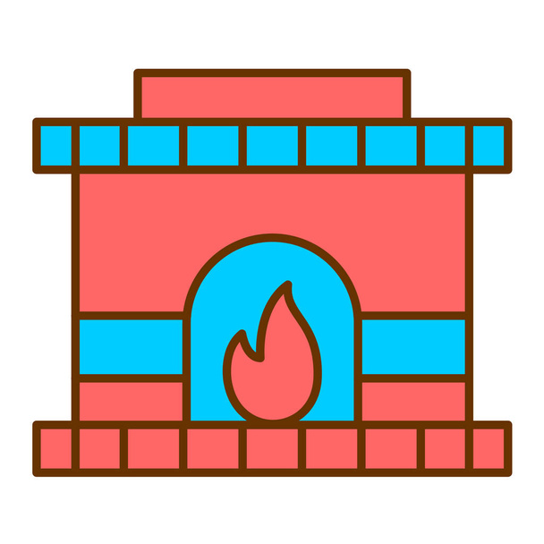 Yangın. Web simgesi basit illüstrasyon - Vektör, Görsel