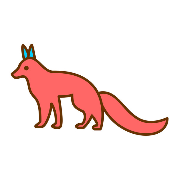fox icon, illustrazione vettoriale design semplice - Vettoriali, immagini