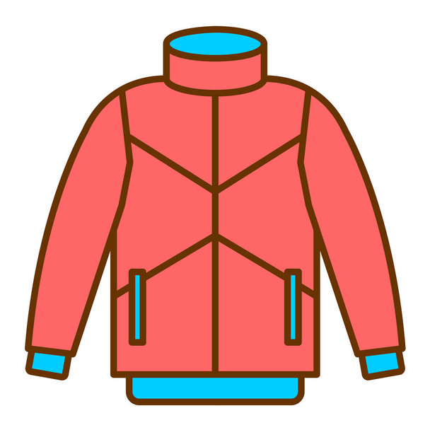 winter jacket icon. simple illustration of clothes vector symbol for web design - Vektör, Görsel
