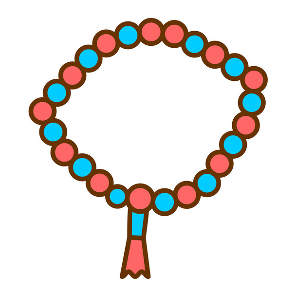 ilustración vectorial de un icono de rosario - Vector, Imagen