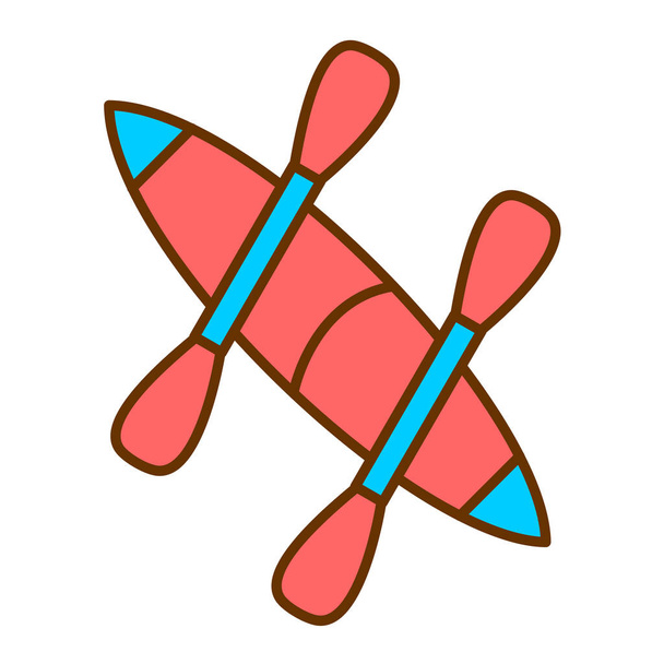 kayak. icône web illustration simple - Vecteur, image