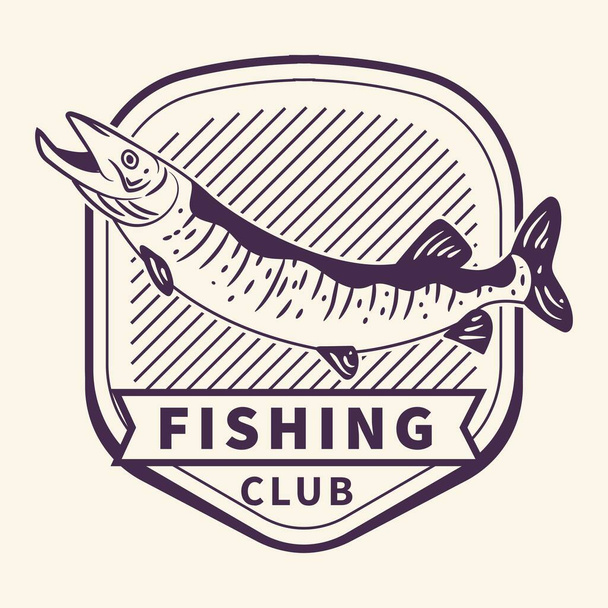 Simple fishing themed vector or logo design - Vektori, kuva