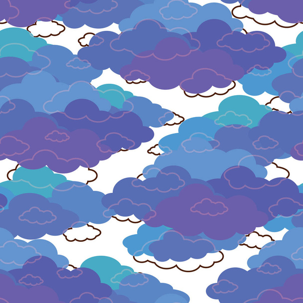 Malowniczy widok abstrakcyjnych pastelowych kolorowych chmur. Słodki i ładny cyfrowy bezszwowy wzór powierzchni. - Zdjęcie, obraz