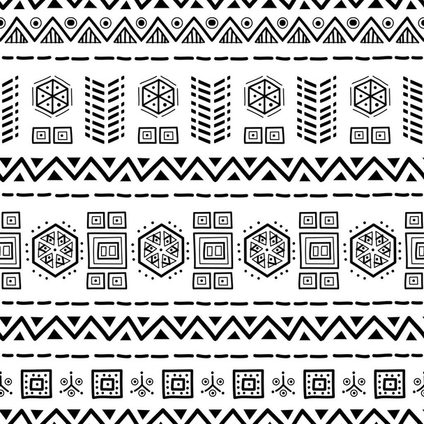 Navajo seamless pattern. Ikat background with traditional design texture background design vector. Aztec abstract geometric print. Ethnic hipster border backdrop - Вектор, зображення