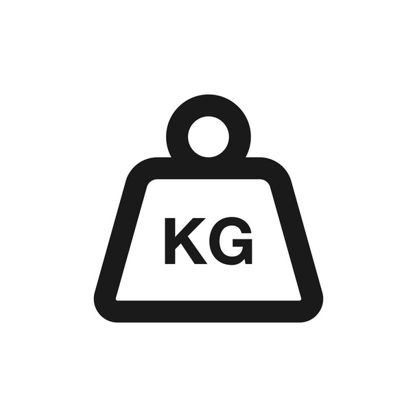 Gewichtssymbolvektor. Waage und Kilogramm-Symbol. - Vektor, Bild