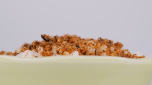 Japán bonitópelyhek Katsuobushi rizs  - Felvétel, videó