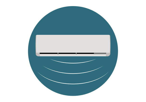 Air conditioning icon in color. - Vector, Image