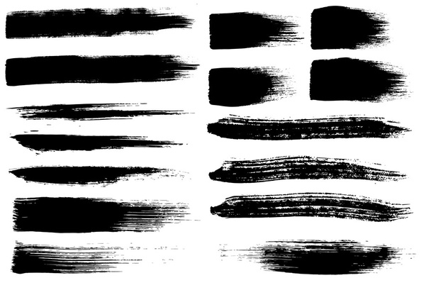 Brush strokes set - Vector, Image