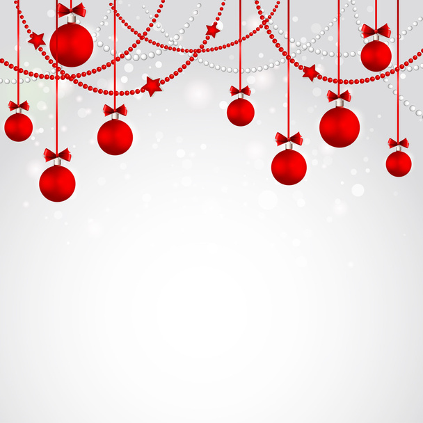 Feliz Navidad tarjeta de felicitación con bauble. Diseño de plantilla
 - Vector, Imagen