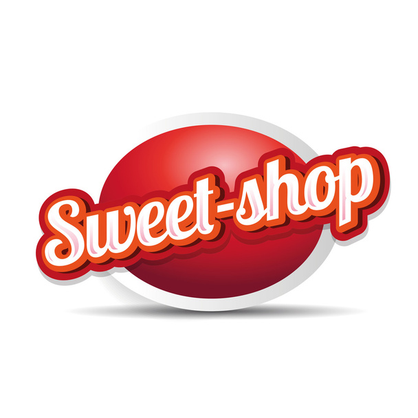Etiqueta de tienda dulce
 - Vector, imagen