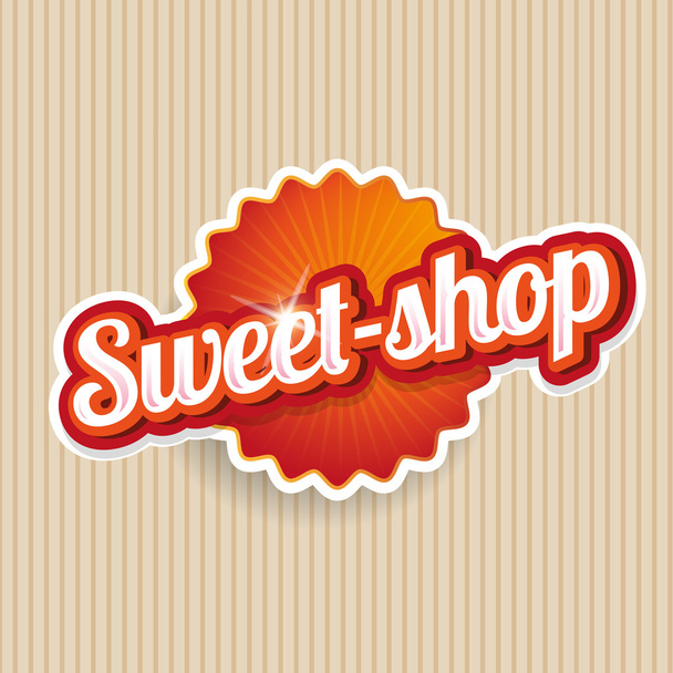 Sweet-shop label - Vector, Image