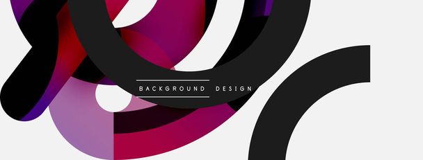 Circle abstract background. Vector illustration for wallpaper banner background card or landing page - Vector, Image