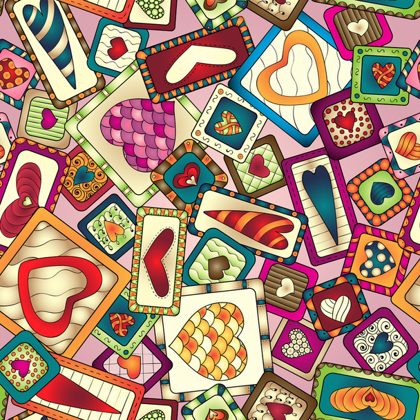 Geometric seamless pattern in patchwork style. - Vecteur, image