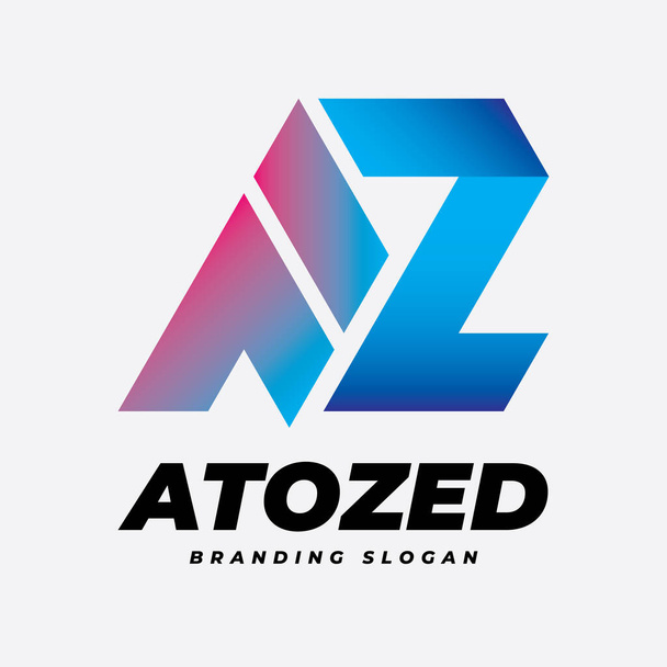 A to Z Architecture Logo can be mostly suitable for a wide range of many business brand, corporate and financial sectors, architectural building, housing sector and real estate branding, name starting with creative AZ or FZ logotype. - Vector, Image