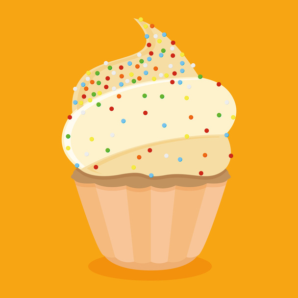 Cupcake Illustration Isolated On Color Background - Vector, afbeelding