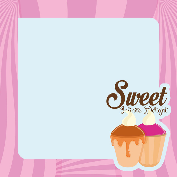 Vector  Dessert Background With Space For Text - Vector, afbeelding