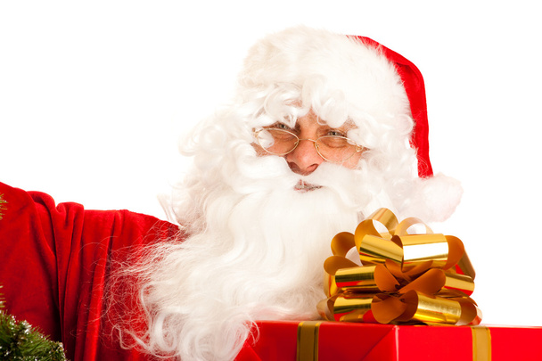 Santa Claus with present - Фото, зображення