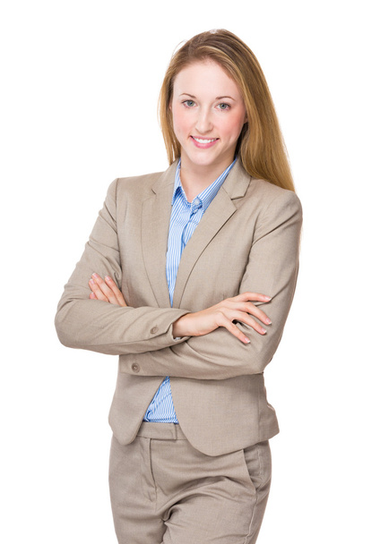 Young businesswoman with arms crossed - Foto, imagen