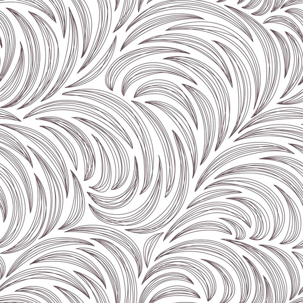 nahtloser abstrakter weißer und schwarzer Hintergrund. Geometrisches Muster mit gewellten Streifen. Vektor-Doodle-Muster. - Vektor, Bild