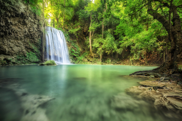 Waterfall beautiful (erawan waterfall)  - Photo, Image