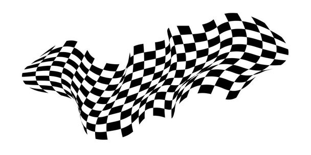 Шахматный флаг. Сигнал на ипподроме. текстура ткани с кубиками, фон для презентаций и стартовые страницы - Вектор,изображение