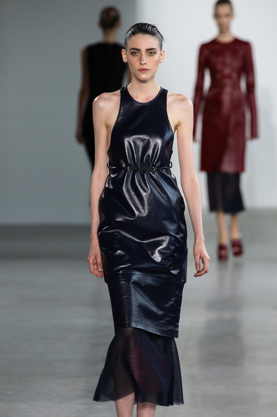 Model Serena Archetti walk the runway at the Calvin Klein Collection fashion show - Photo, image