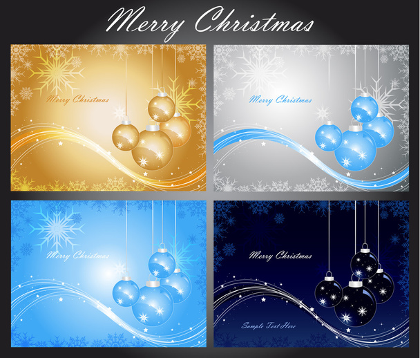 Set of cards with Christmas - Vector, Image