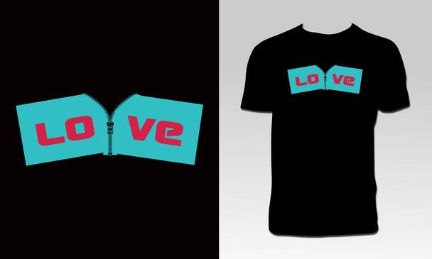 Love T Shirt Design  - Vector, Image