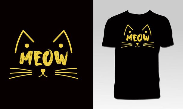 Camiseta amante gato Design  - Vetor, Imagem
