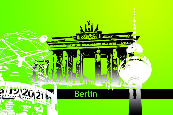 Berlin design illusztráció - Fotó, kép