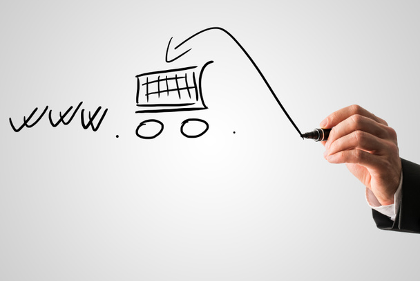Çevrimiçi alışveriş ve e-ticaret kavramı - Fotoğraf, Görsel
