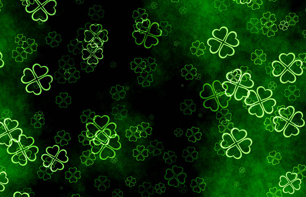 fondo de trébol verde con un patrón de un trébol - Foto, imagen