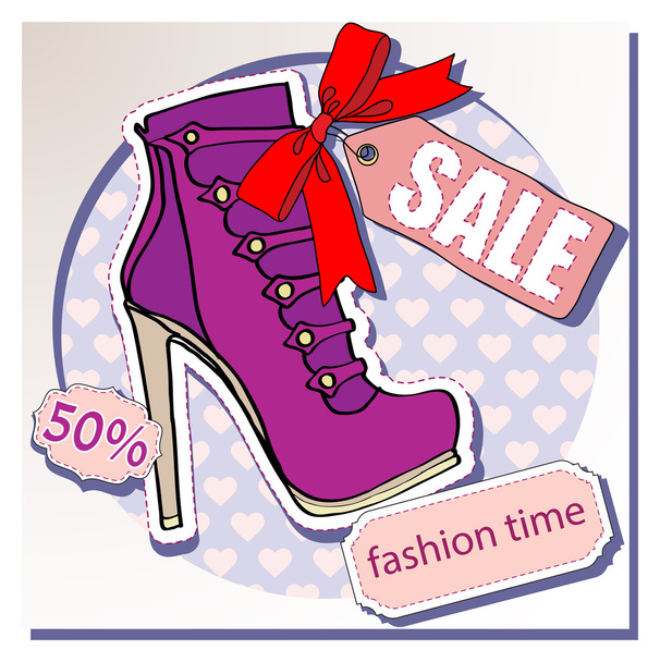 selling shoes - Vector, Image
