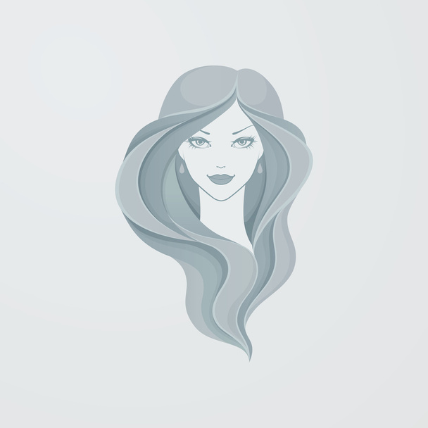 Beautiful woman's silhouette image - Vector, Image