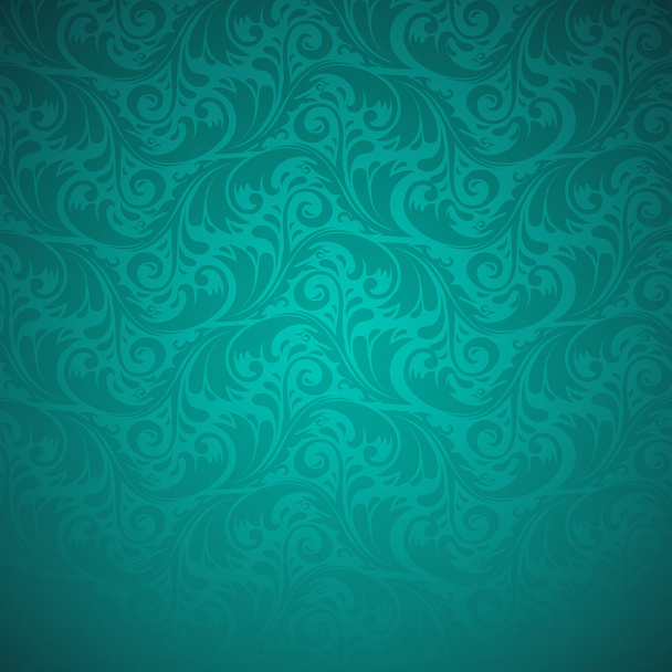 Emerald floral seamless pattern - Vektor, kép