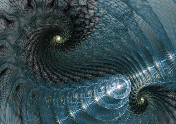 абстрактный синий спиральный фон - Фото, изображение