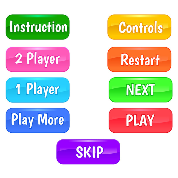 Кнопки для игр
 - Вектор,изображение